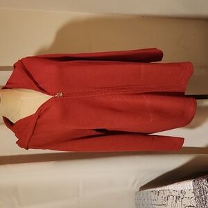 St Johns hooded zip up cardigan Red size medium